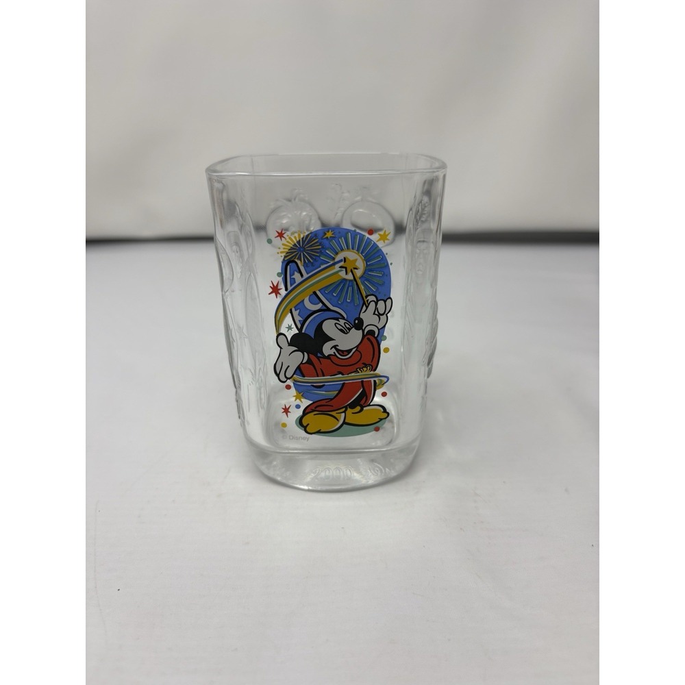 McDonald's Walt Disney World 2000 Celebration Embossed Glass - Epcot Mickey